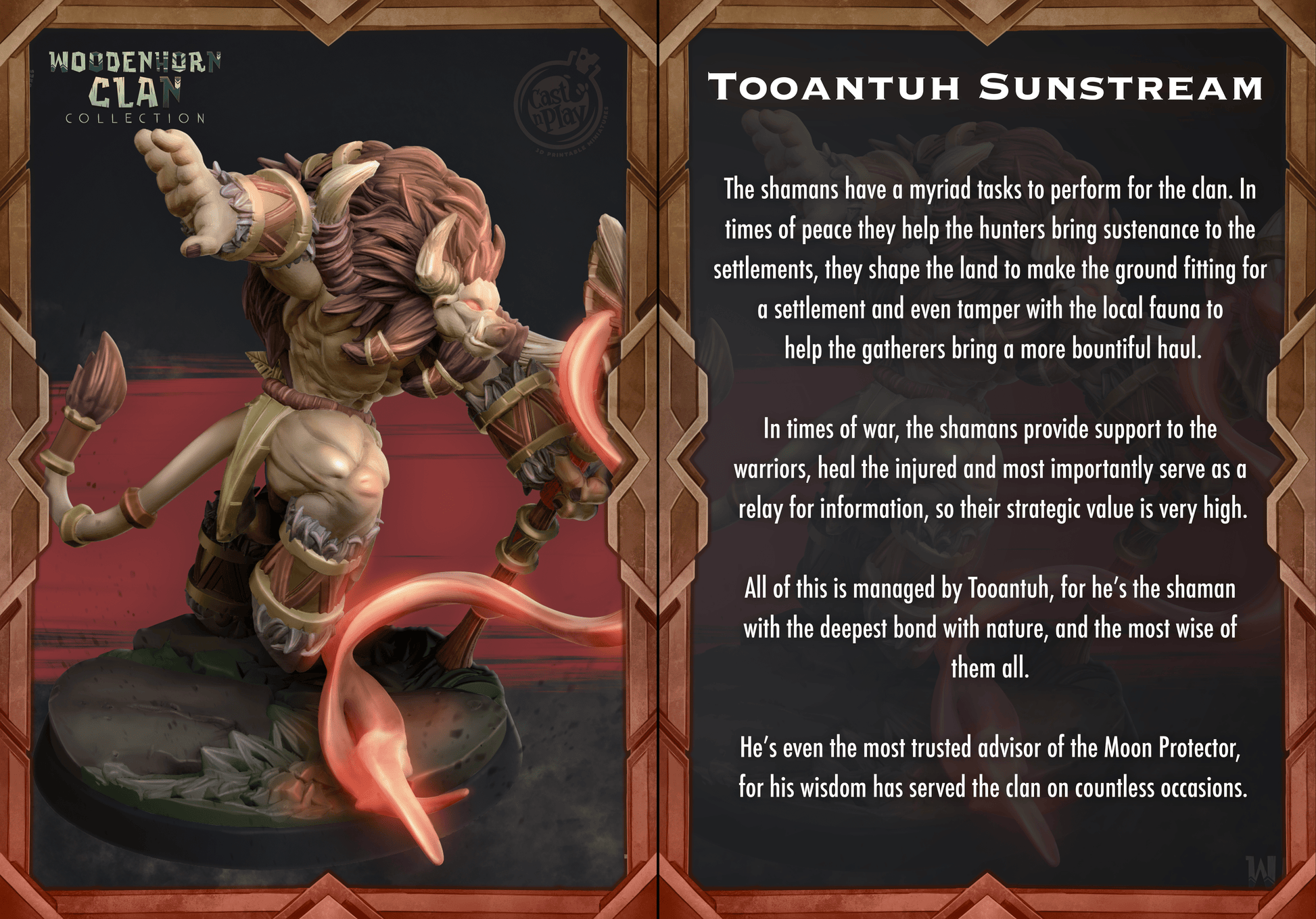 Toonantuh Sunstream Cast N Play, Resin Miniature, WoodenHorn Clan