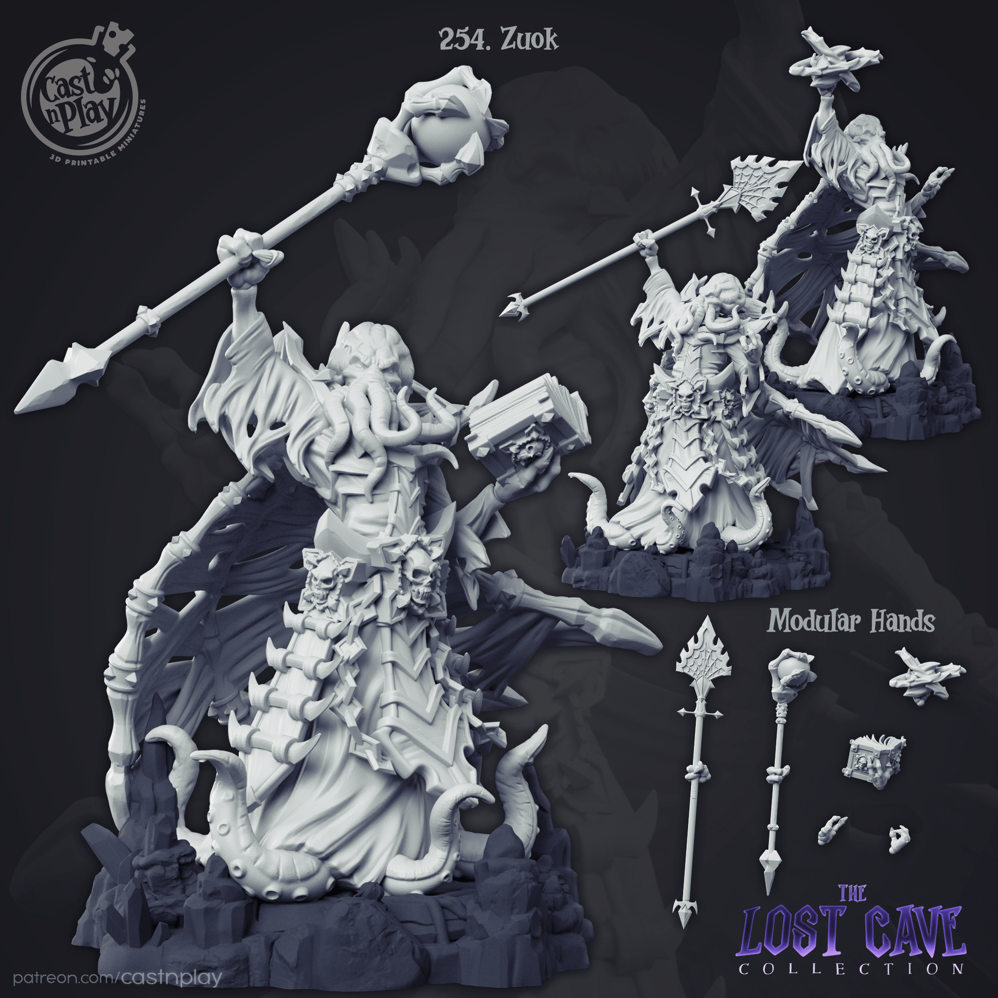 Zuok Cast N Play, Resin Miniature, The Lost Cave