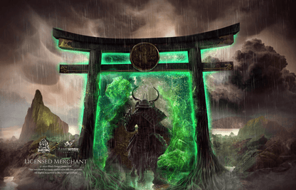 Tenjin The Cursed Scholar with Portal Base - GameWorkCreate LLC