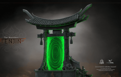 Tenjin The Cursed Scholar with Portal Base - GameWorkCreate LLC